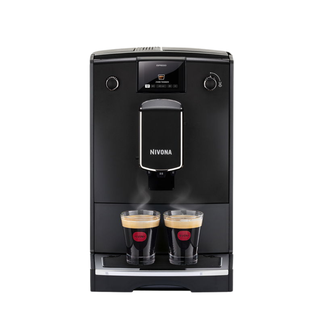 Ontdek de Nivona NICR 690 met stijlvol zwart design en de unieke EASY SPUMATORE melkschuimer. Geniet van een gepersonaliseerde koffie-ervaring met aanpasbare sterkte, hoeveelheid en temperatuur. Deze machine biedt automatische reiniging, ECO-modus en een gebruiksvriendelijk TFT-kleurenscherm.