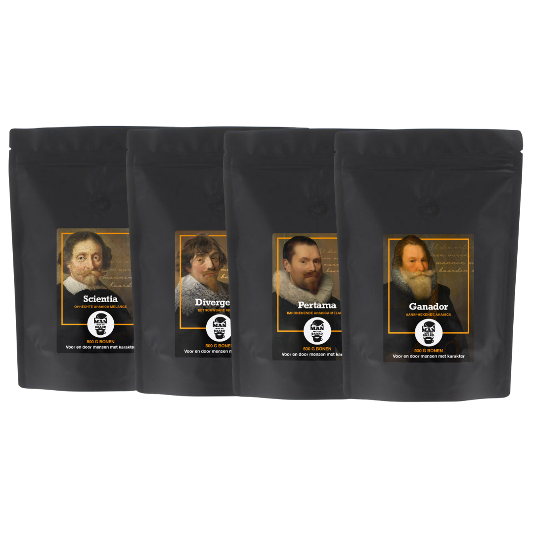 Taste the black friday proefpakket van koffiebranderij Man met de Baard