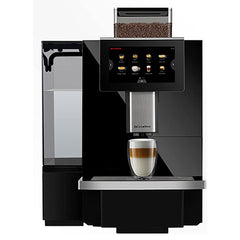 De Dr. Coffee F11 koffiemachine, uitbreidbaar met een aparte melkkoelkast voor cappuccino's en lattes met verse melk. Voorzien van een metalen 16 grams portafilter voor twee koffies tegelijk en een voorinfusie-optie voor een optimale koffie-extractie.