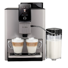 De NICR 1040 koffiemachine voor op kantoor, met eenvoudig te bedienen functies, groot bonen- en waterreservoir, easyclean+ melkslang voor gemakkelijke reiniging, en een snelle profielfunctie voor het zetten van veel koffie met één druk op de knop, ideaal voor lange vergaderingen en plezierige werkuren.