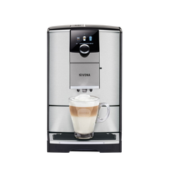 Genieten met één druk op de knop - zelfs voor cappuccino en latte macchiato. De 7-serie biedt gemak met de OneTouch-functie voor snel en eenvoudig koffie maken. Met live programmering sla je je favoriete recept op in de volautomatische machine. De cappuccinokenner stelt je in staat de volgorde van melk en koffie aan te passen. Alles precies zoals jij het lekker vindt, met de NICR 799 met roestvrijstalen front.