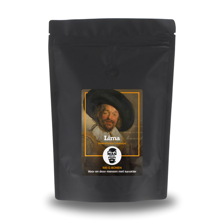Lima Single Origin Arabica koffiebonen 500g - Man met de Baard