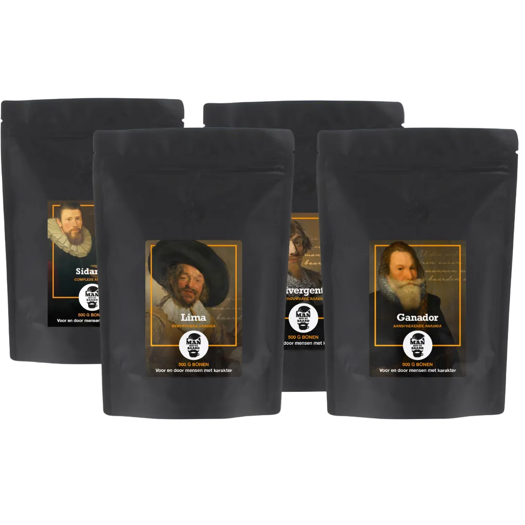 Met ons proefpakket ontdek je vier unieke Single Origin Arabica koffiebonen, zorgvuldig geselecteerd uit de beste koffieregio's ter wereld. Elk van deze koffiebonen biedt een exclusieve smaakbeleving en neemt je mee op een reis door de prachtige koffielanden Brazilië, Peru, Colombia en Ethiopië. Ideaal voor de fijnproever die graag experimenteert met hoogwaardige koffie.